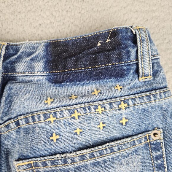 Ksubi Chlo Wasted Jeans Women's 28x26 Boyfriend Fit Ripped Knee Cropped Grunge - Picture 15 of 15